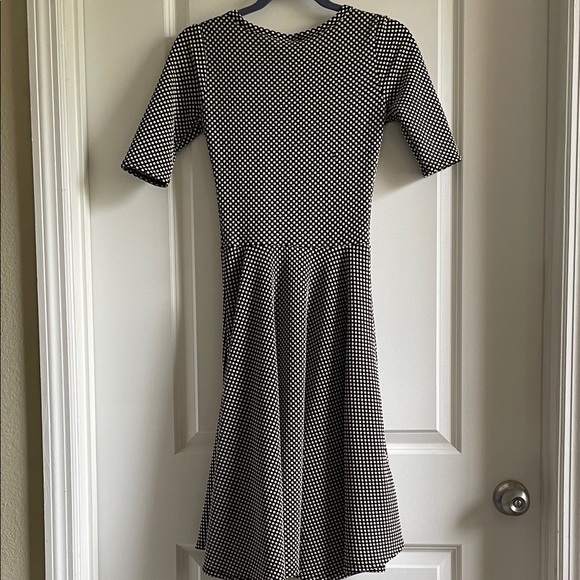2 for $20 LuLaRoe Nicole dress Black and White Polka Dot fit and flare - Picture 11 of 11